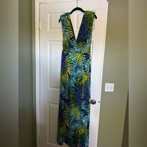 Tropical sheer cover up